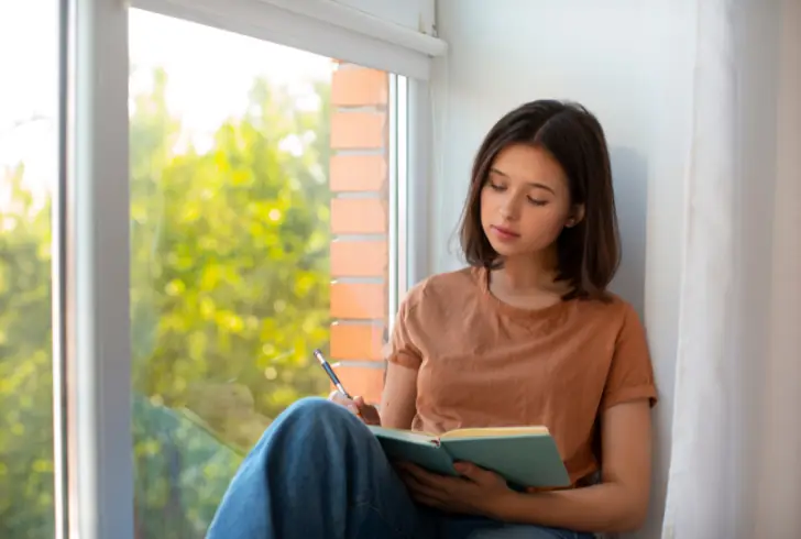 Person reflecting on personal growth