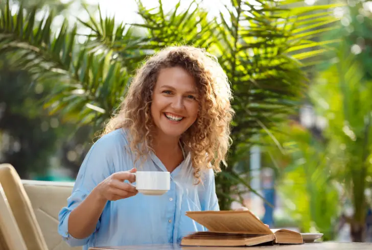 Woman over 40 joyful routine